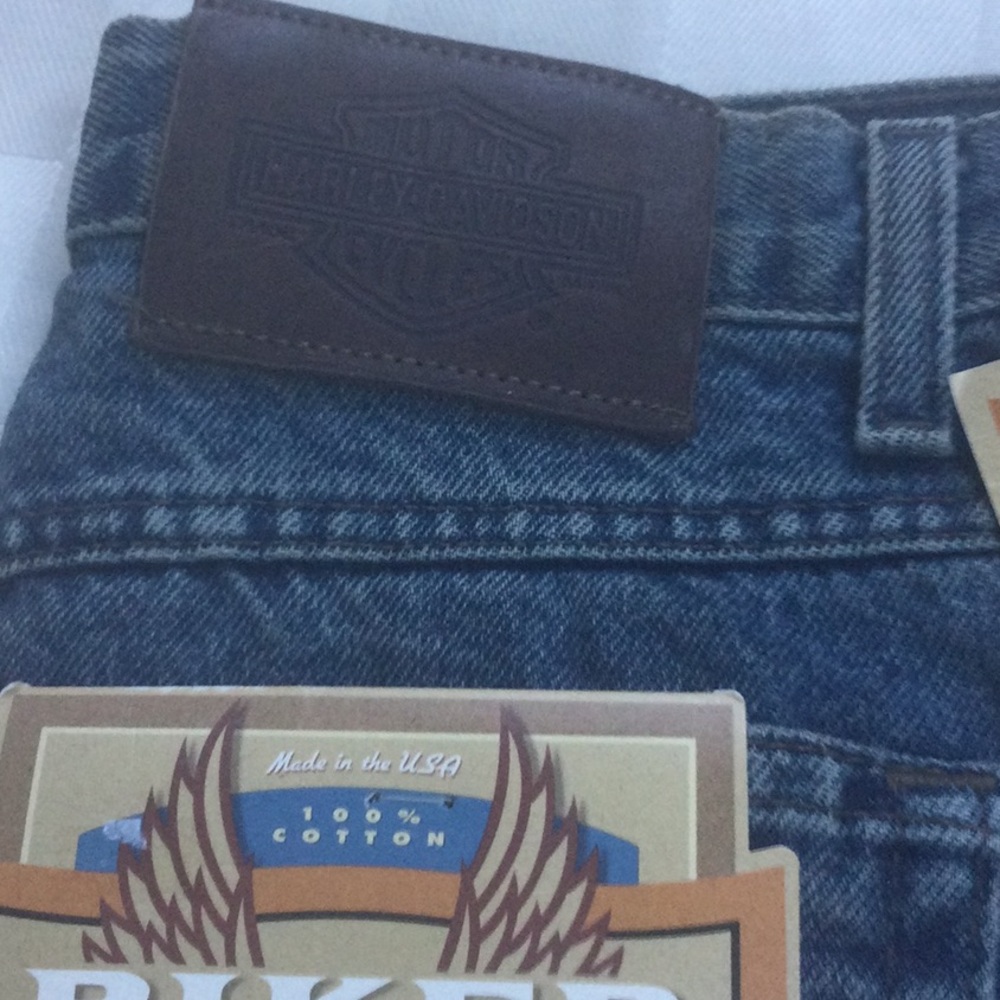 NWT Harley Davidson Biker Blues Genuine Motor Jeans Sz8 - Picture 3 of 4